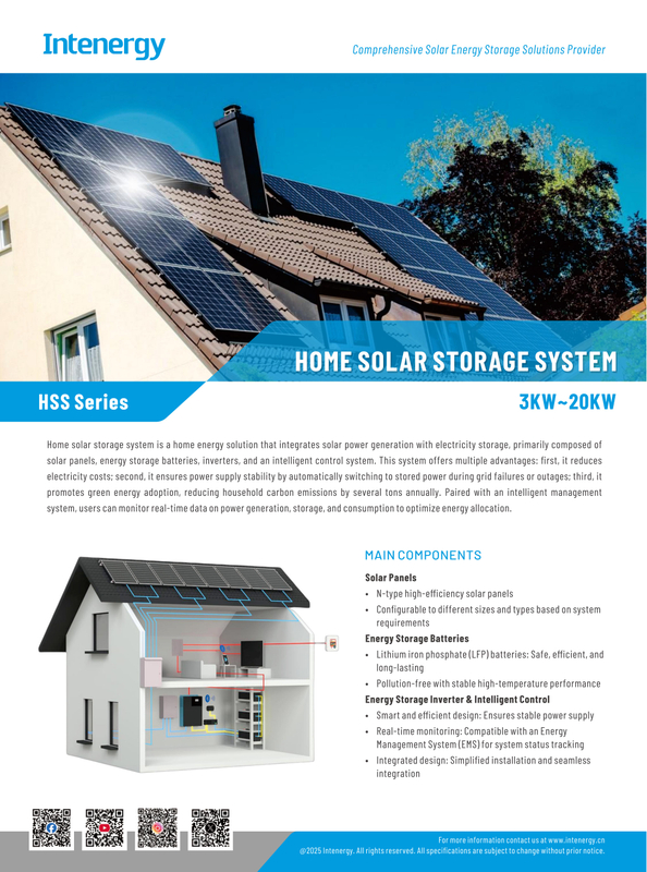 Système de stockage solaire à domicile 3KW ~ 20KW